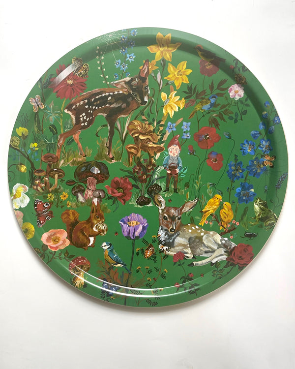 Large Round Birch Wood Trays