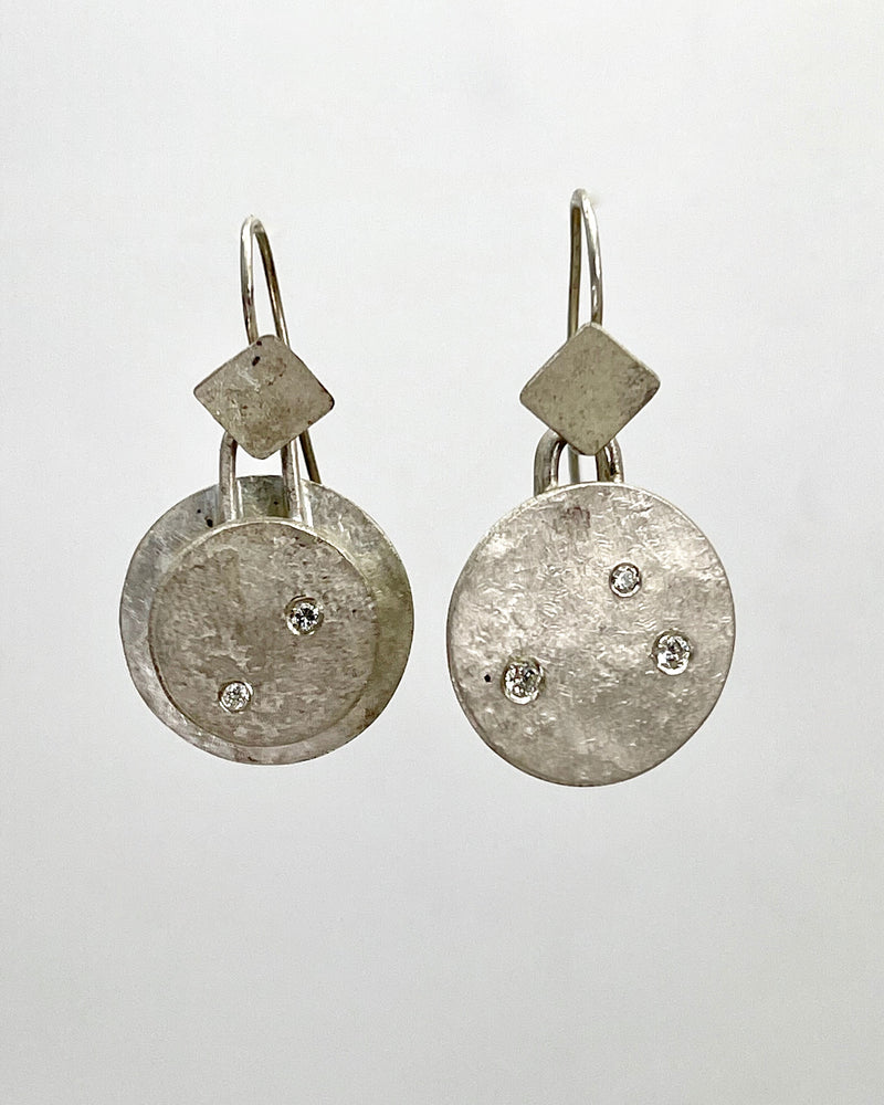 Biba Schutz Circle Diamond Earrings