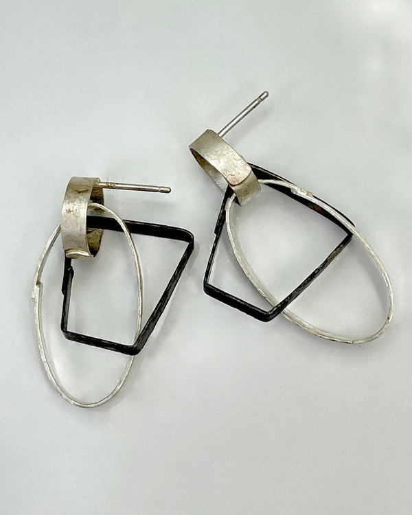 Biba Schutz Oval and Triangle Earrings