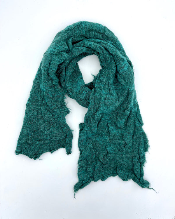 Narrow Solid Color Textured Scarf