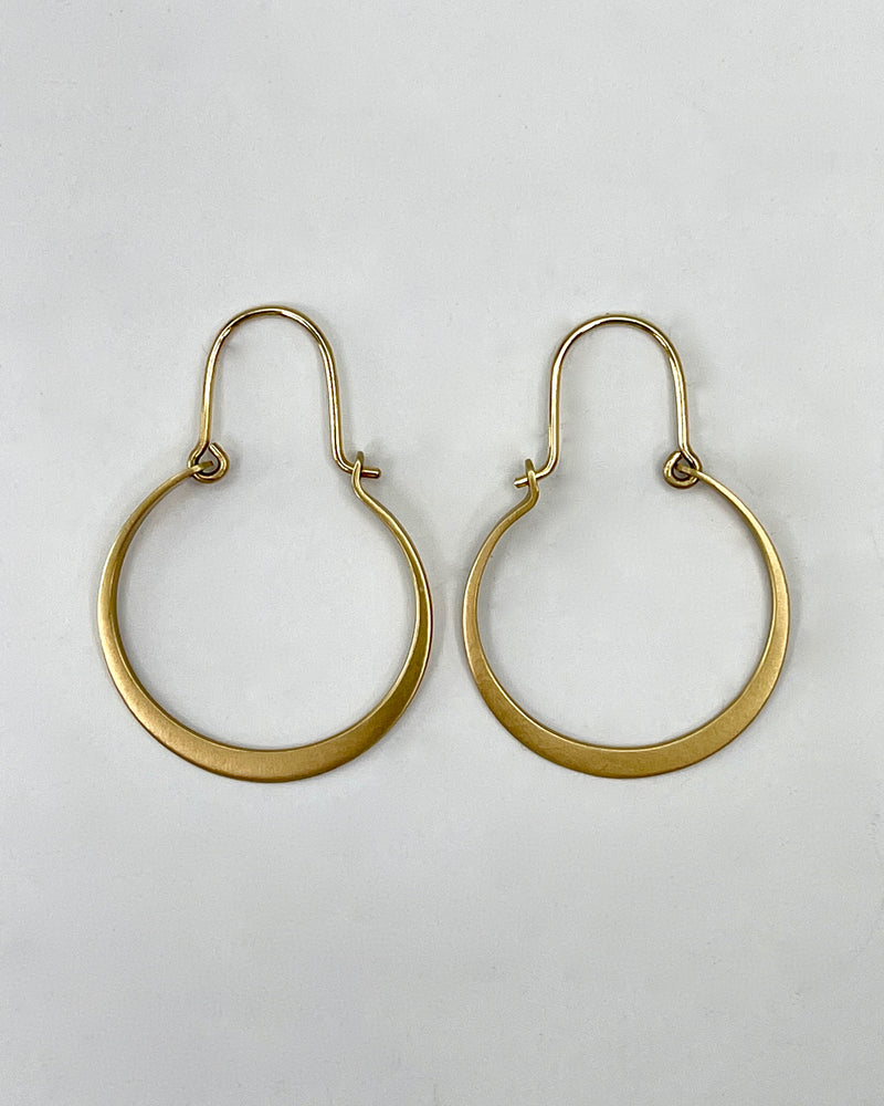 Carla Caruso Gold Lunar Hoop Earrings