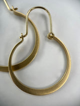 Carla Caruso Gold Lunar Hoop Earrings