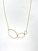 Carla Caruso Triple Horizontal Ellipse Necklace