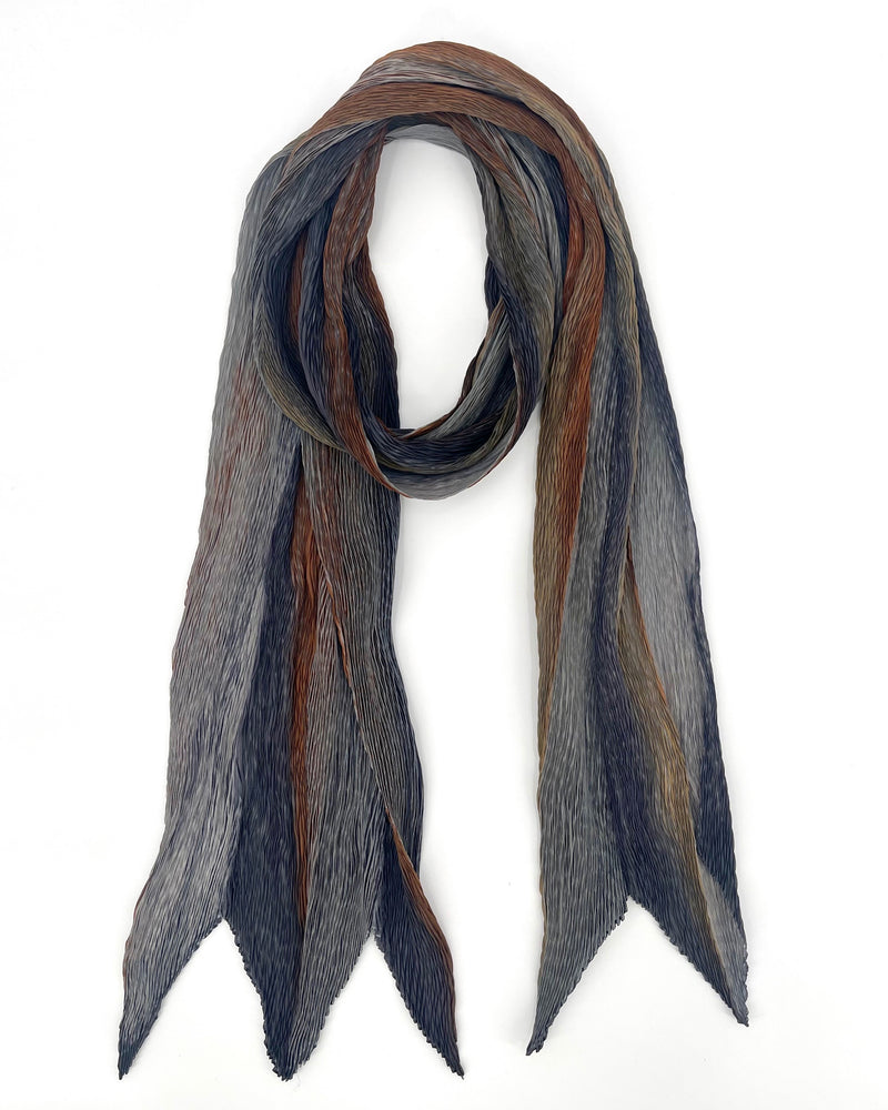 Shibori Silk Twisted Pleats Shawl