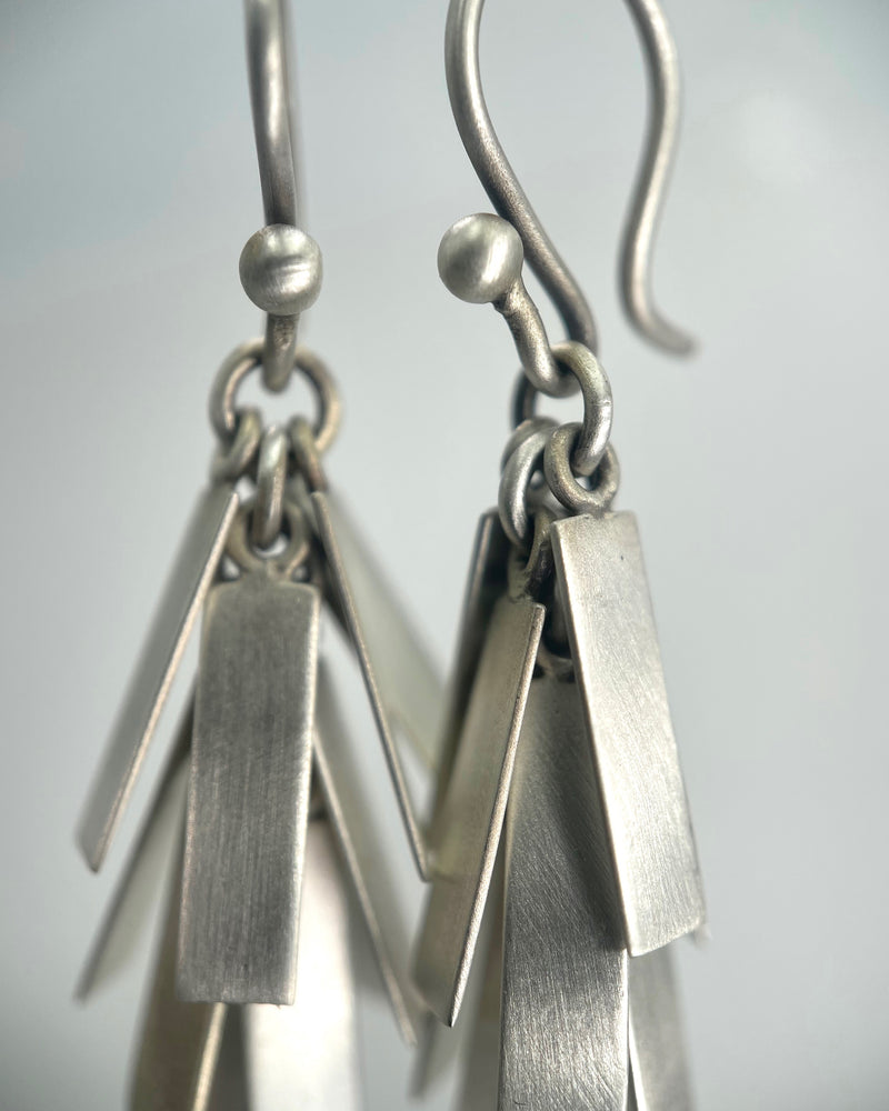 Jane Diaz Short Rectangle Cluster Drop Earrings