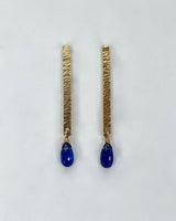 Gold Plate Stem with Kyanite Post Earrings