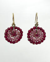 Coil Coin w/Pink Sapphire & Rubies Earrings