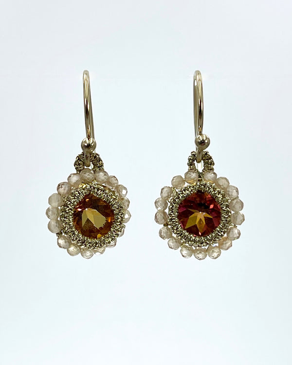 Caged Stone Drop Earrings