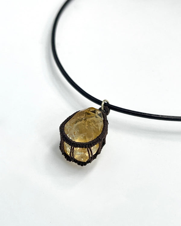 Caged Citrine Necklace