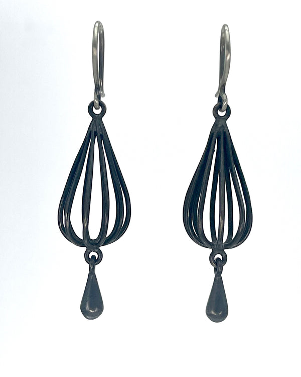 Wire Cage Droplet Earrings