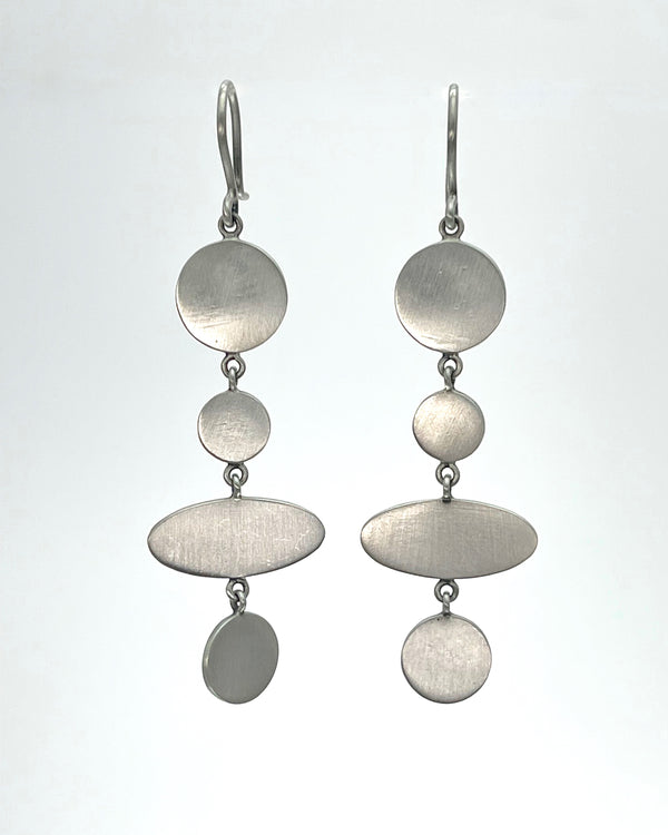 Jane Diaz Disc & Ellipse Dangle Earrings