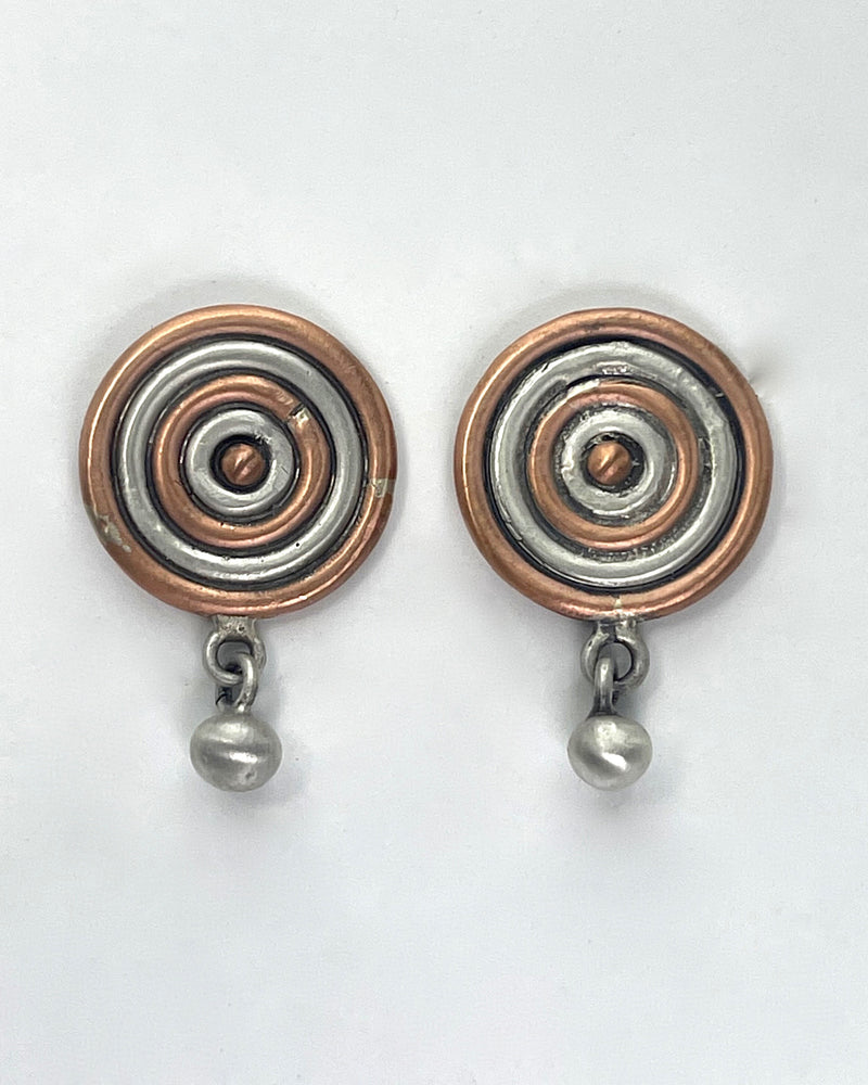 Concentric Circles Stud Earrings