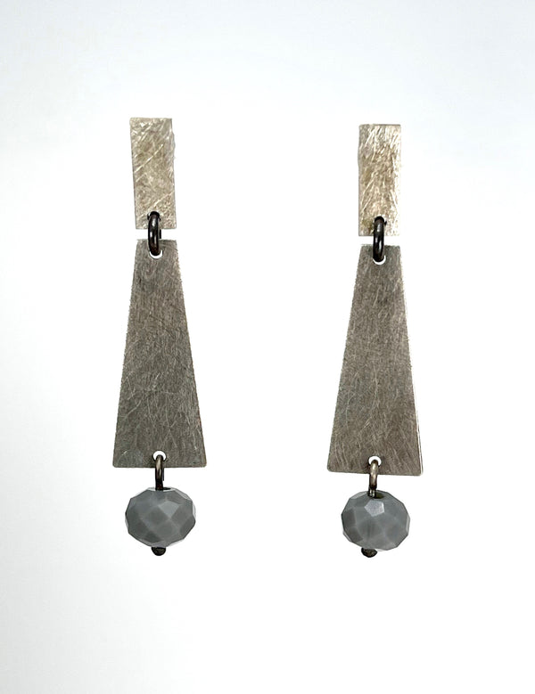 Lorelei Hamm Grey Agate Post Earrings