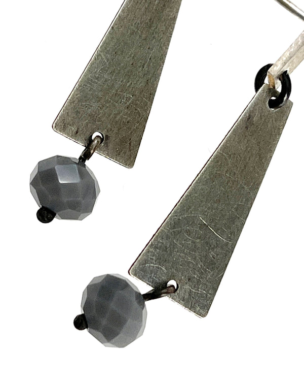 Lorelei Hamm Grey Agate Post Earrings