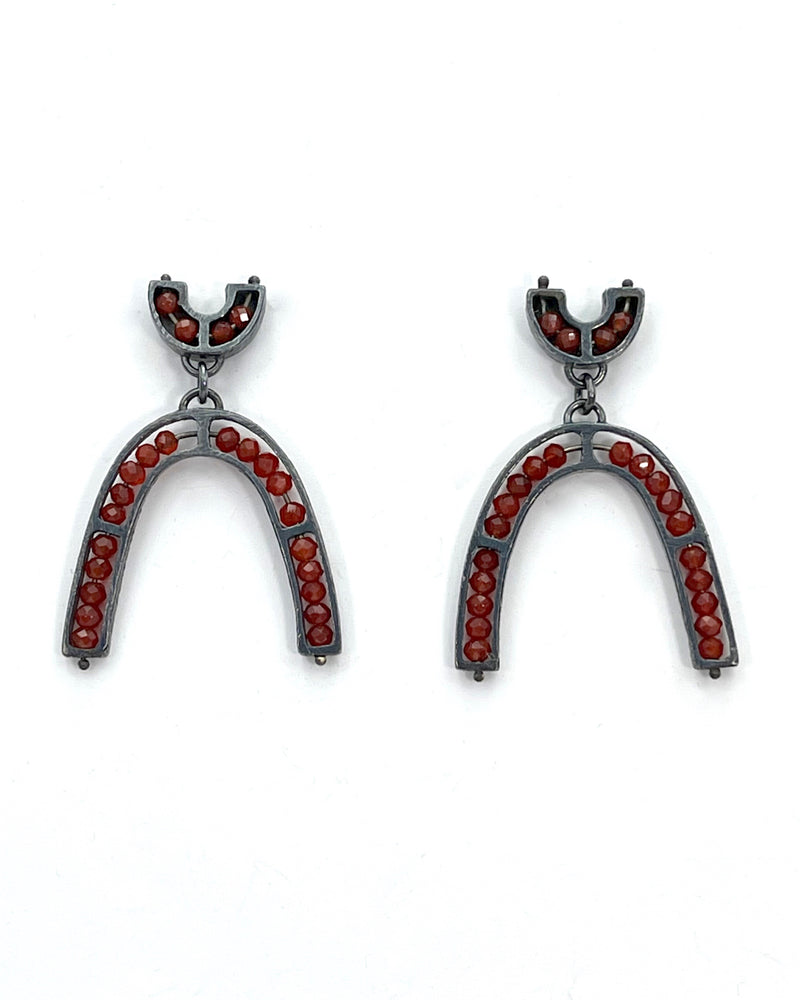 Carved Double Arch Earrings