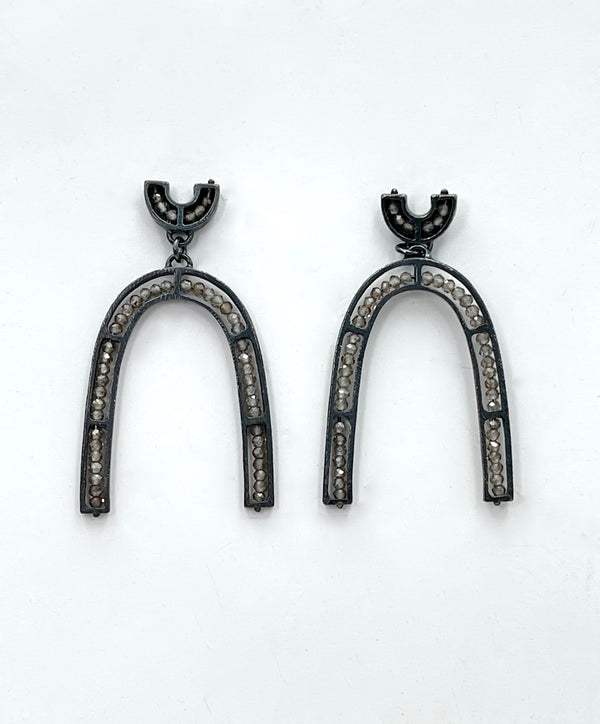 Heather Guidero Carved Double Arch Earrings