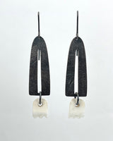 Medium Carved Arch Slot Earring