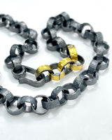 Hammered Small Chain Link Necklace