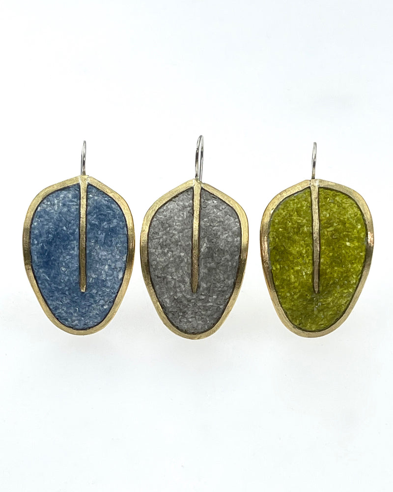 David Urso Large Leaf Earring on Wire