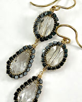 Crystal w/Hematite Earrings