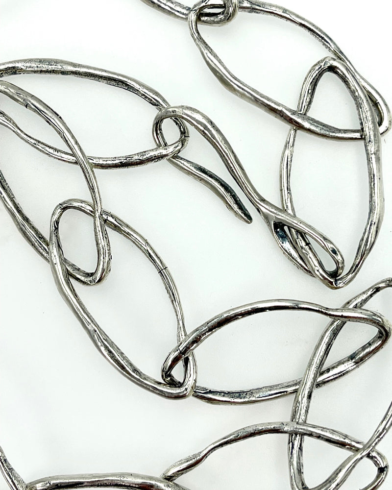 Julie Cohn Milanese Silver Chain Necklace