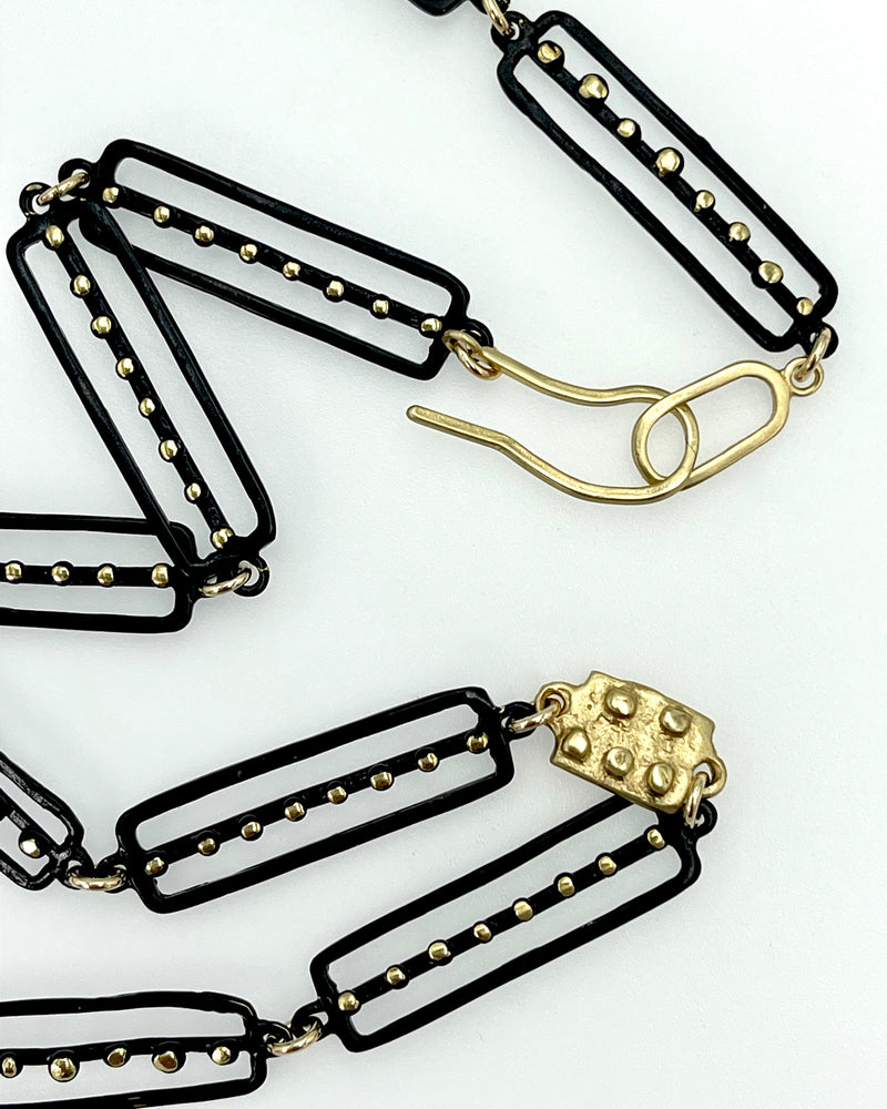 Julie Cohn Dotted Link Bronze Link Necklace