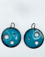 Large Circle Enamel Earrings