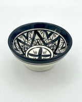 Medium Black & White Rustic Bowls