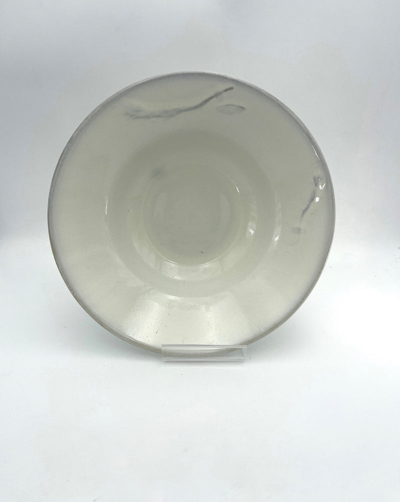 Rustic Bowl with Embossed Flower