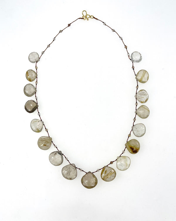 Rutilated Quartz 17-Stone Necklace