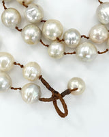 34" Knotted Pearl Necklace