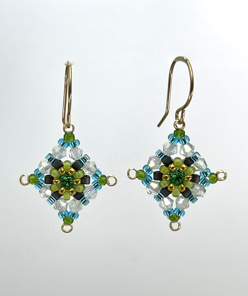 Miguel Ases Diamond Shape Earring on Wire