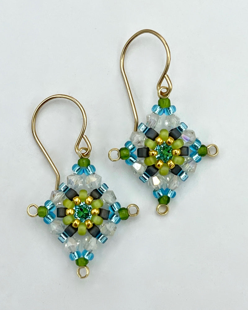 Miguel Ases Diamond Shape Earring on Wire