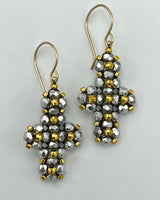 Miguel Ases Gold and Pyrite Earrings