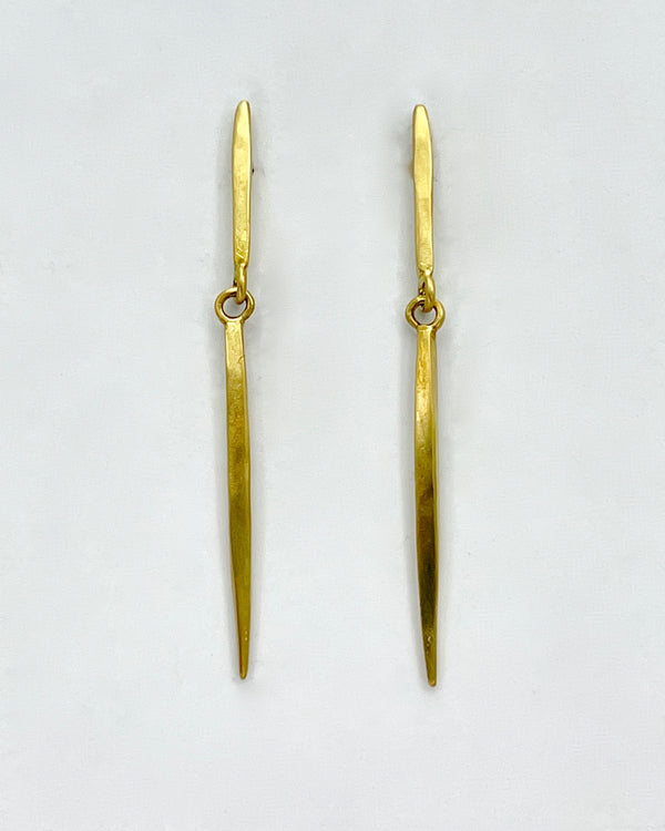 Short 18K Icicle Post Earrings