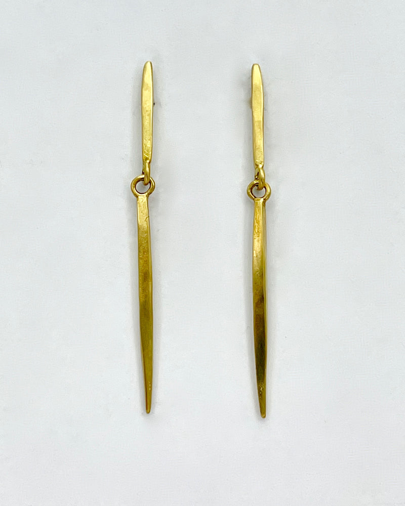 Short 18K Icicle Post Earrings