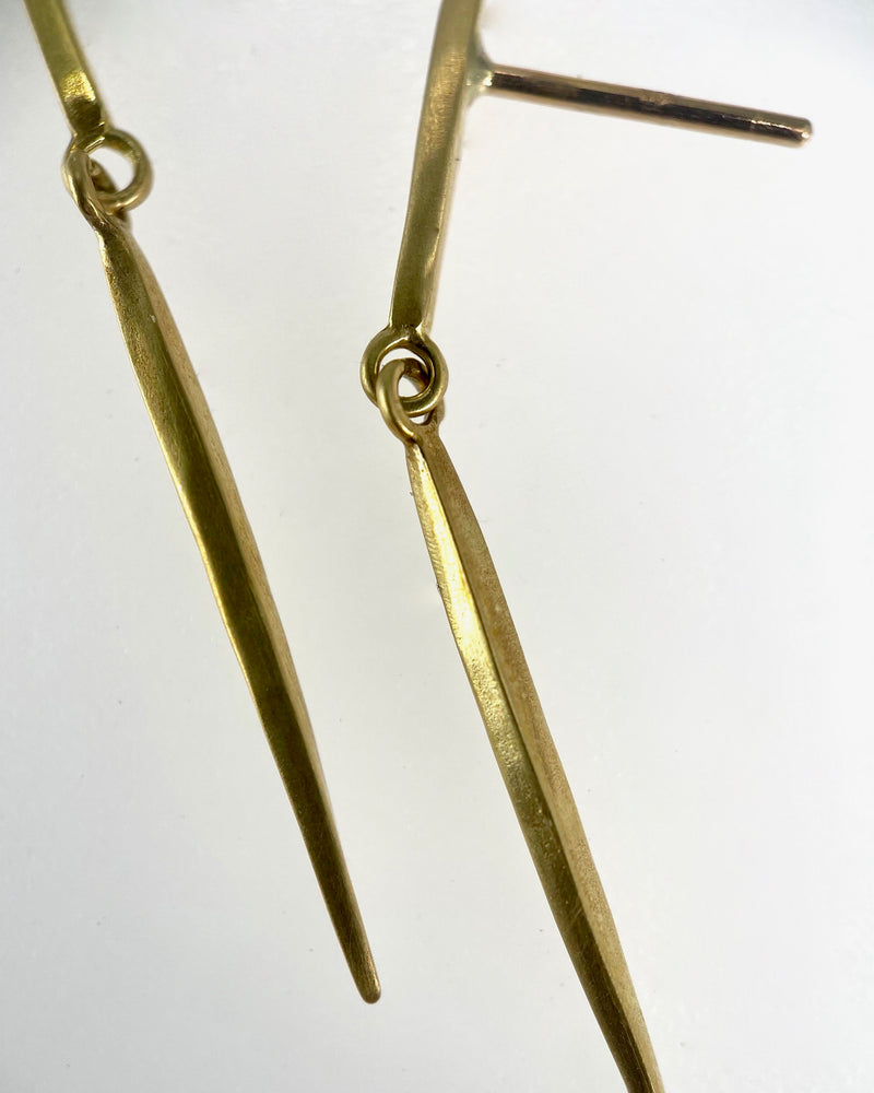 Short 18K Icicle Post Earrings