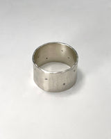 Sarah McGuire 12mm Silver Parchment Scatter Ring