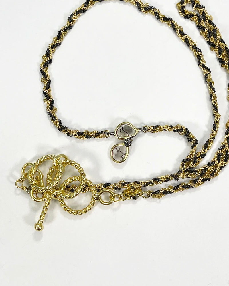 Gold & Sterling Short Necklace
