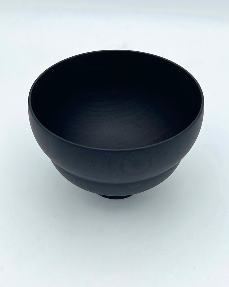 Tsumugi Wooden Bowl - Mokko Black