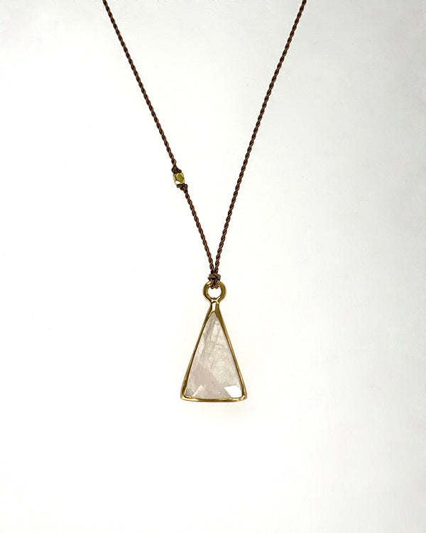 Margaret Solow Triangle Moonstone Necklace