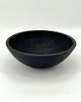 Black Ebonized Round Wooden Bowls