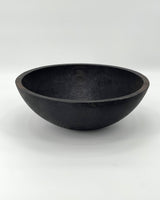 Black Ebonized Round Wooden Bowls