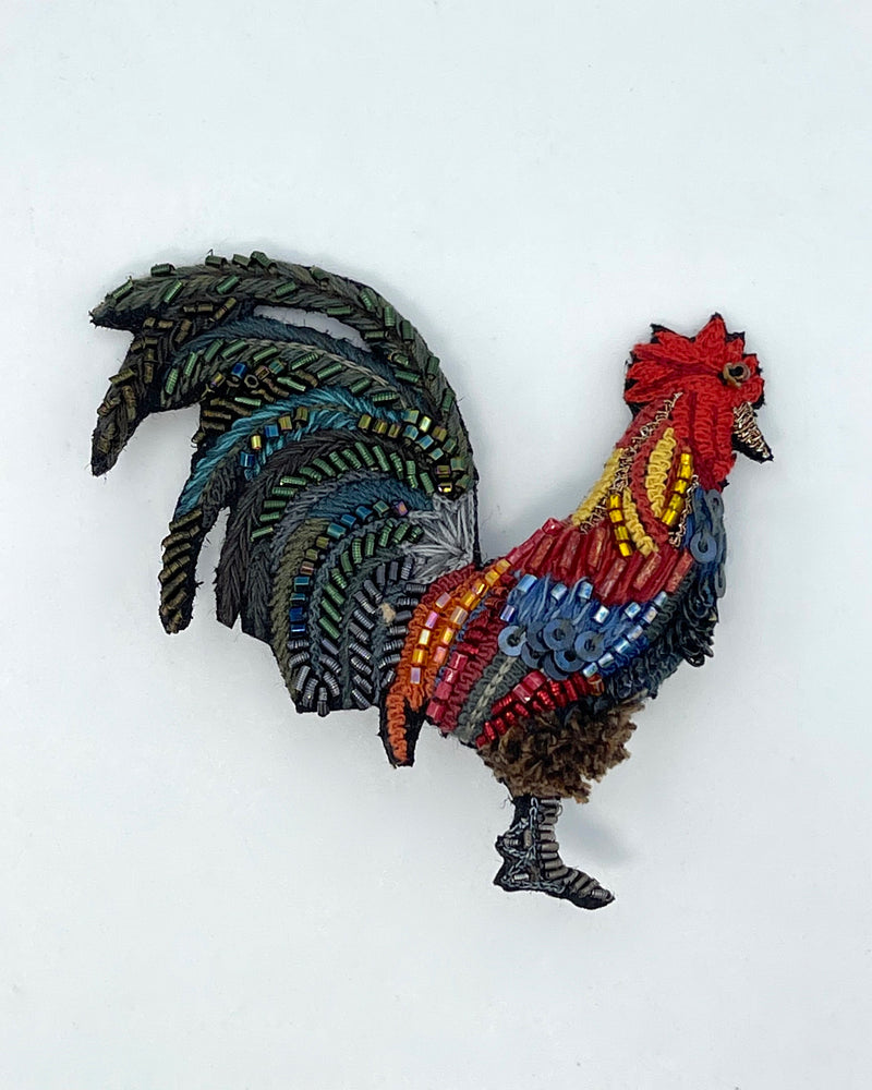 Farm Rooster Brooch