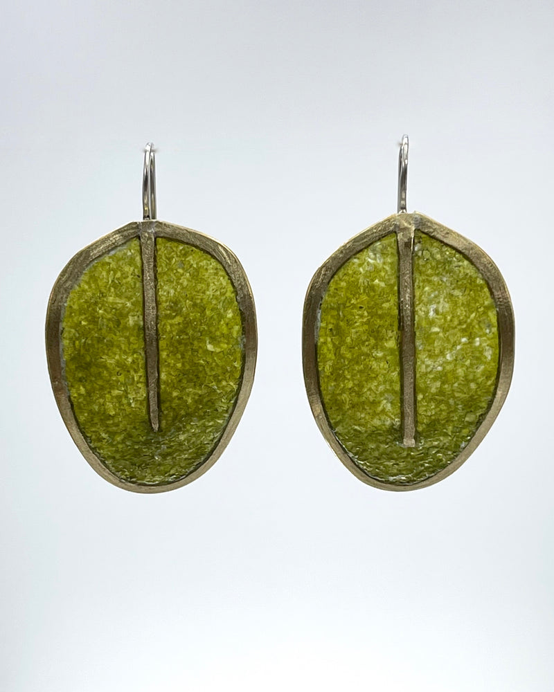 David Urso Large Leaf Earring on Wire
